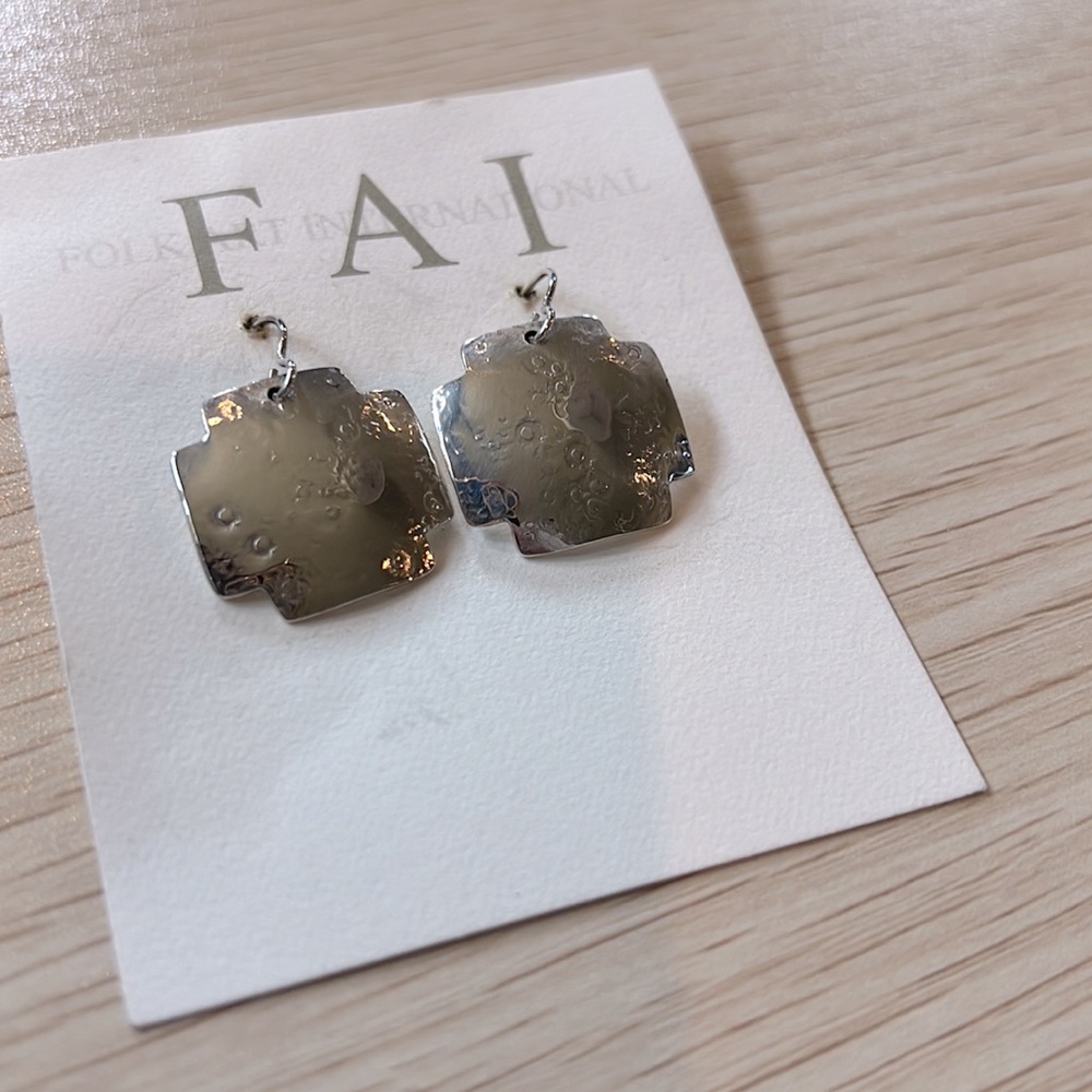 FAI silver dangle earrings